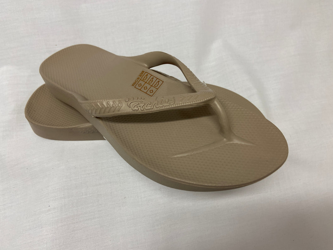 Archies Arch Support Thongs Taupe